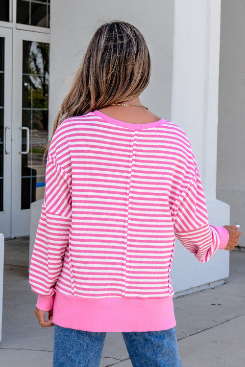 Pink Stripes Long Sleeve