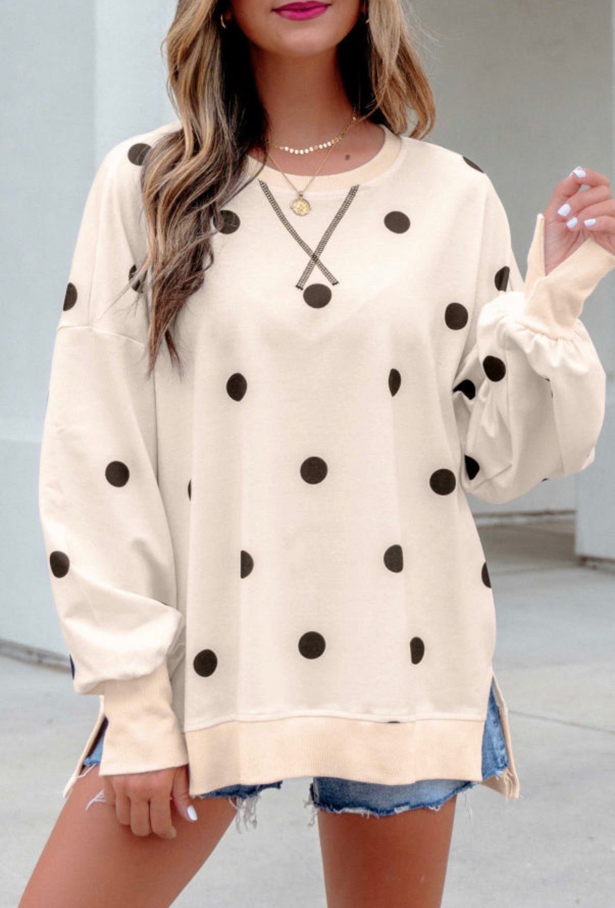 Beige Polka Dot