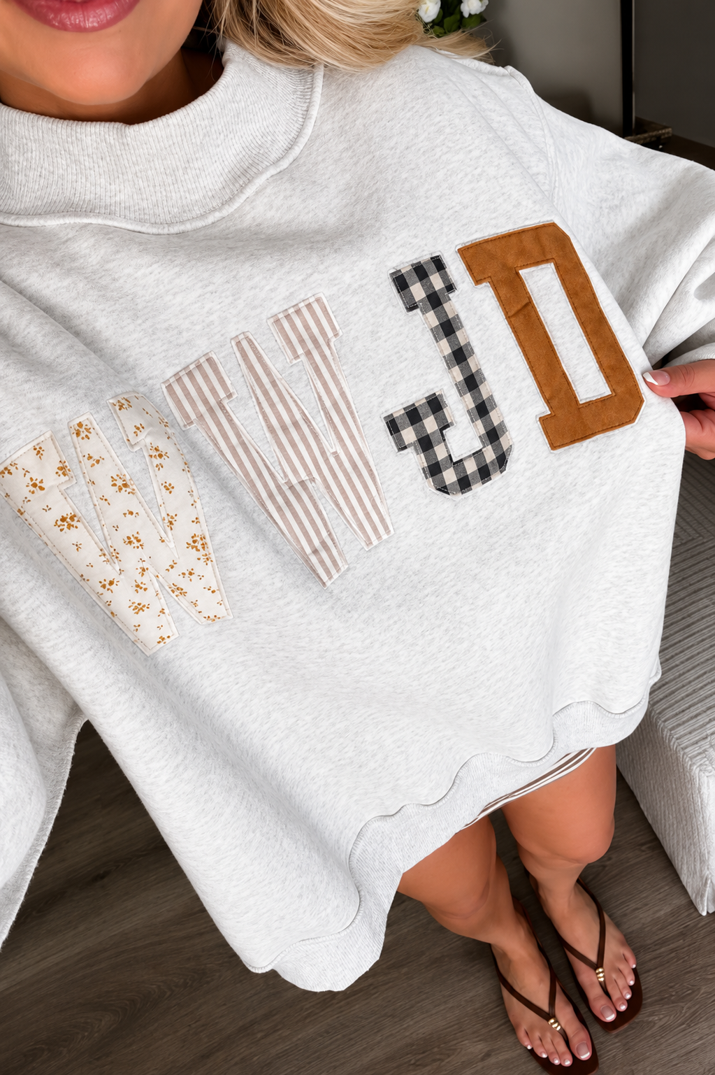 WWJD Patchwork Mock- Preorder