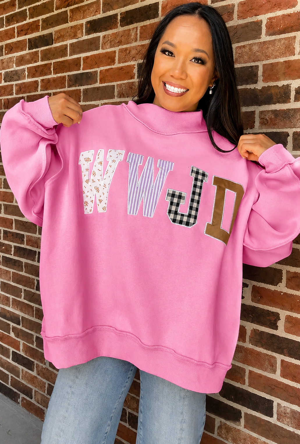 WWJD Pink Mockneck PREORDER