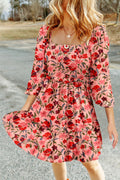 Red Floral Dress
