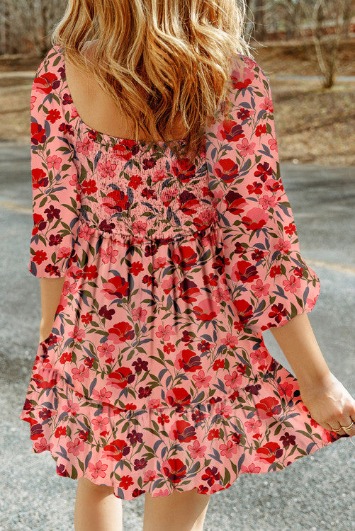 Red Floral Dress