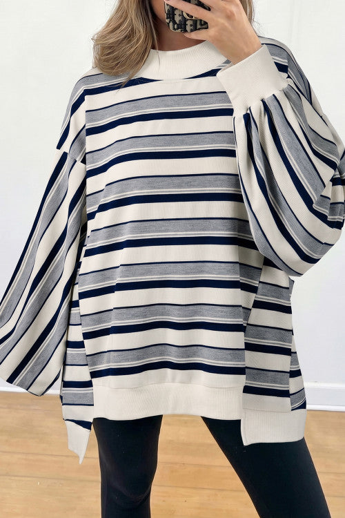 Blue Stripe Mock Tunic