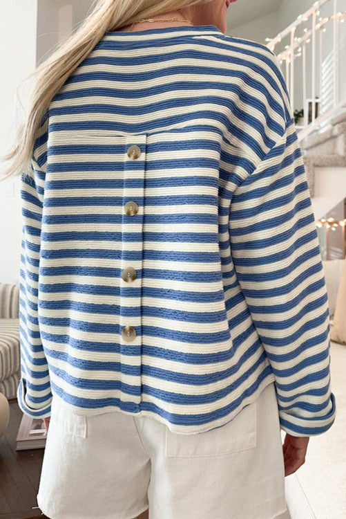 Sky Blue Stripe Pocket