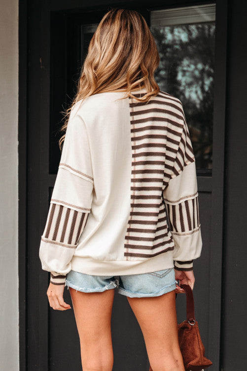 Khaki Stripe Color Block