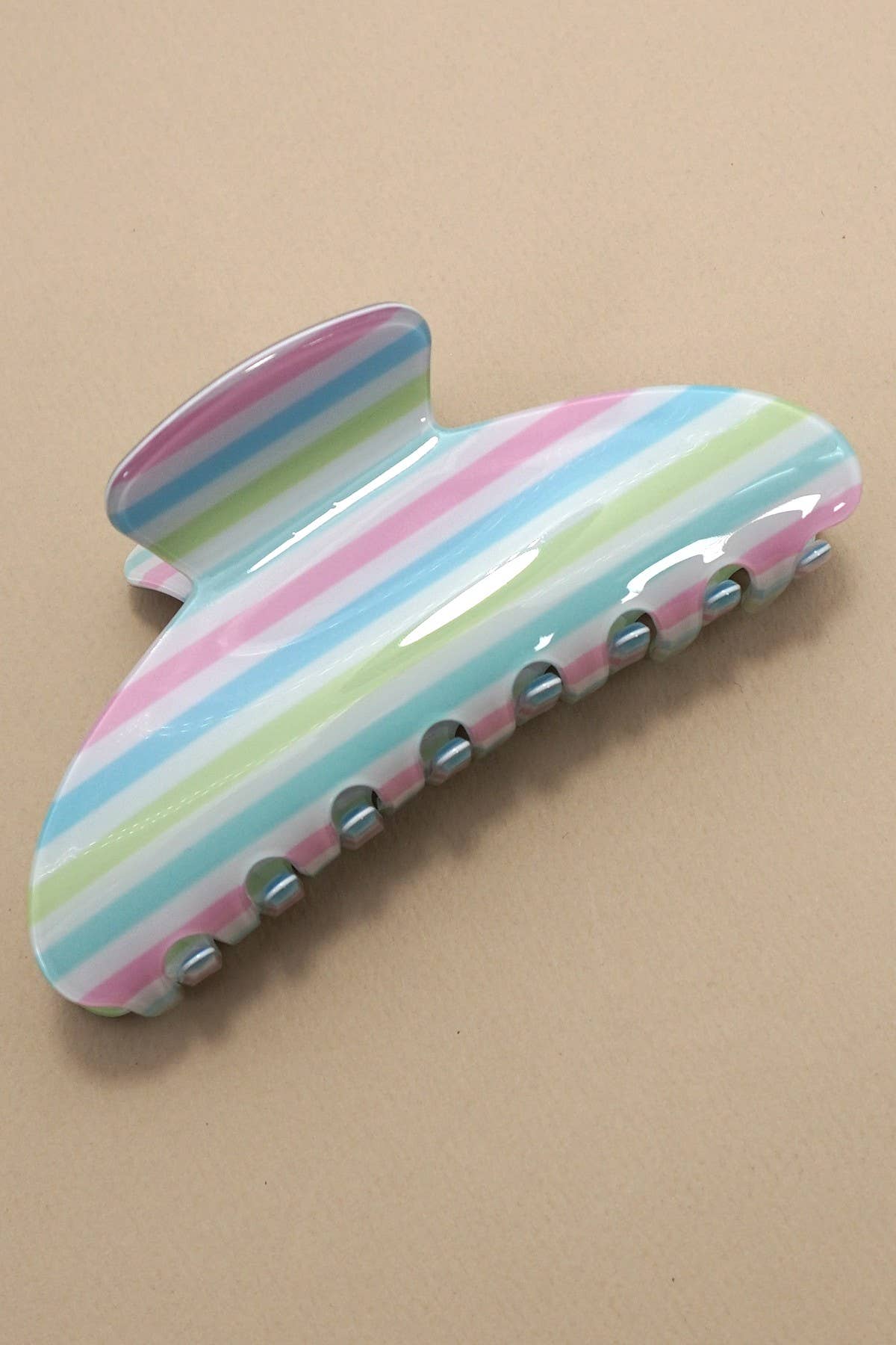 Multi Stripe Claw Clip